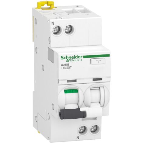 Acti9 iDD40T - disjoncteur différentiel - A9DA2616 1P+N C 16A 4500A/6kA 30mA type AC