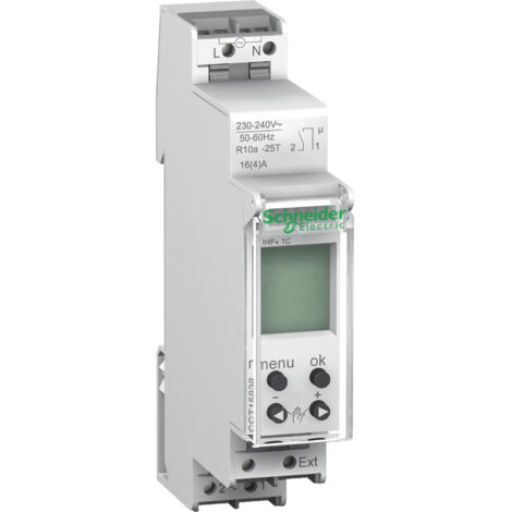 Acti9 IHP+ Inter horaire compact 1 canal 24h/7j réserve marche 84 commutatations SCHNEIDER CCT15838 (1/3)