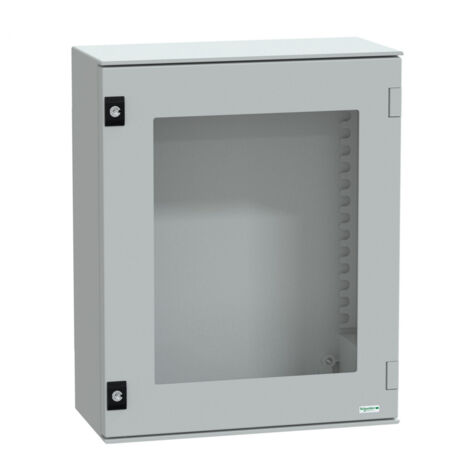 Thalassa PLM - Coffret polyester 530x430x200 - Porte vitrée - IP66 Ral 7035 - NSYPLM54TG (1/3)