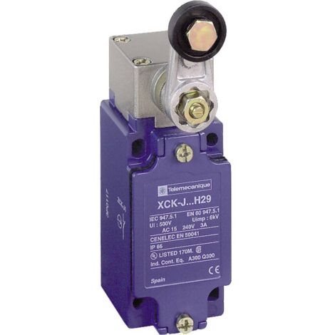 TELEMECANIQUE CAPTEURS XCKJ10511H29 LIMIT SWITCH AVEC ROULEAU EN THERMOPLASTIQUE À LEVIER, MÉTAL, SÉRIE XCKJ, TÊTE ROTATIVE, M20 (1/2)