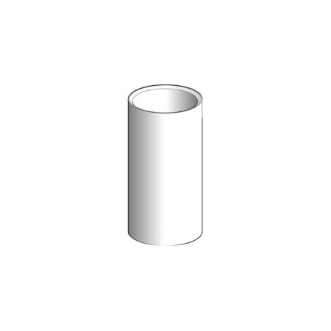 Harmony XVB - cache-tube L=100mm - aluminium noir - XVBC020