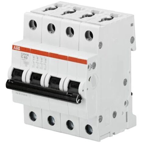 Interrupteur magnétothermique Abb S204M 4P 40A 10kA courbe C 4M S550796 (1/3)