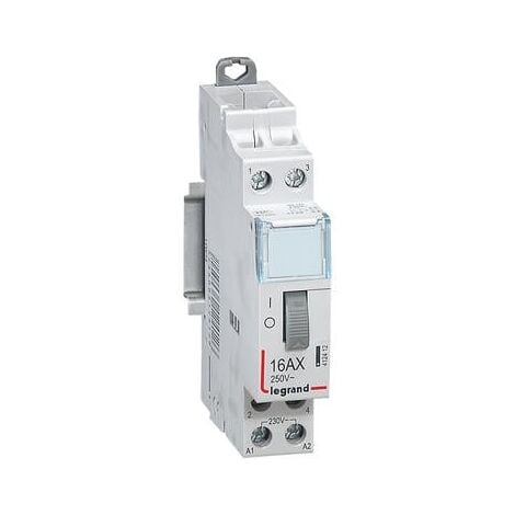 Télérupteur CX³ standard avec bornes à vis 2P 16A 250V contact 2F - tension commande 230V - 1 module - 412412 - LEGRAND