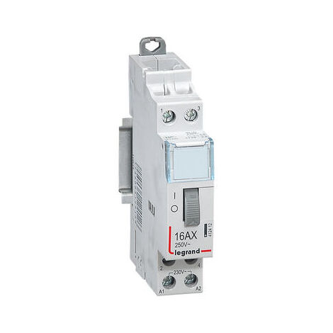 Télérupteur CX³ standard avec bornes à vis 2P 16A 250V contact 2F - tension commande 230V - 1 module - 412412 - LEGRAND
