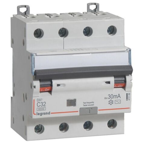 Disjoncteur Tétrapolaire Legrand DX3 - 32A Courbe C 4P | Pour Tableau Électrique à Vis