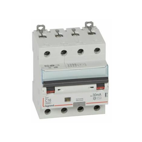 Legrand – Disjoncteur différentiel tétrapolaire 16A – Courbe C 30mA – Connexion vis/vis – Protection installations électriques