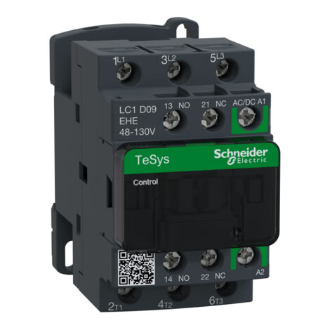 TeSys D - contacteur - 3P(3 NO) - AC3 - = 440V 9A - 48 à 130Vca-cc (1/2)