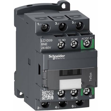 TeSys D - contacteur - 3P(3 NO) - AC3 - = 440V 9A - 24 à 60Vca-cc (1/2)