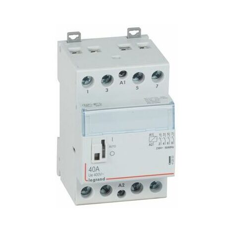 Contacteur de puissance CX³ bobine 230V - 4P 250V - 40A - contact 4F - 3 modules - 412553 - LEGRAND