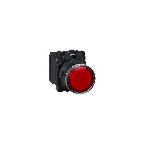 Harmony bt-pous lumineux rouge Ø22 - impulsion - 240 V - 1O+1F  - XB5AW34M5