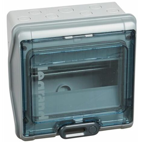 Coffret étanche Plexo³ 8 modules avec embouts à perforation directe prémontés IP65 IK09 - Gris - LEGRAND