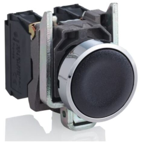 Harmony XB4 - bouton poussoir à impulsion - Ø22 - noir - 1O+1F - vis étrier