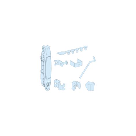 Schneider – Accessoire fermeture de porte pour armoire et coffret électrique IP30 – Acier blanc RAL 9001 – Protection contre objets > 2,5mm - LVS01032