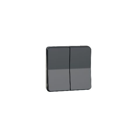 Mureva Styl - Bouton poussoir volets roulants - composable - IP55 - IK07 - gris - MUR35042