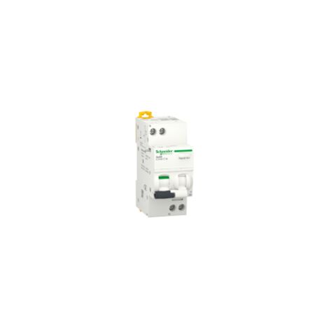 Schneider Electric – Disjoncteur différentiel 20A 30mA AC – Intensité 20A – Courbe de déclenchement C – Tension 230V – Installation sur rail DIN – A9DE2620