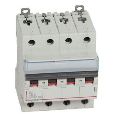 disjoncteur - legrand dx3 - 4 pôles - 63a - courbe c - 16ka - legrand 409361