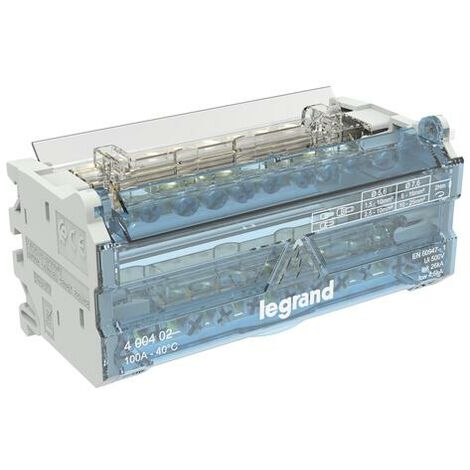 Répartiteur modulaire à barreaux étagés bipolaire 100A 10 départs - 6 modules - 400402 - LEGRAND