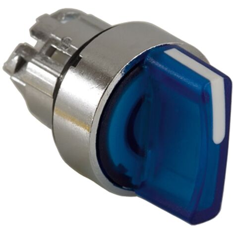 Harmony XB4 - tête bouton à manette lumineux - Ø22 - 3 pos fix - bleu
