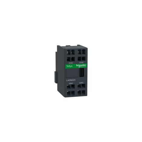 TeSys D - bloc de contacts auxiliaires - 0F+2O - bornes à ressort - LADN023 (1/2)