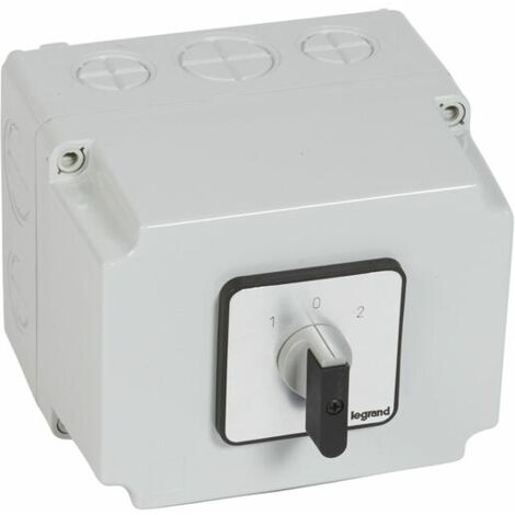 commutateur à cames - 4p - ave boitier 137 x 70 mm - legrand 027753