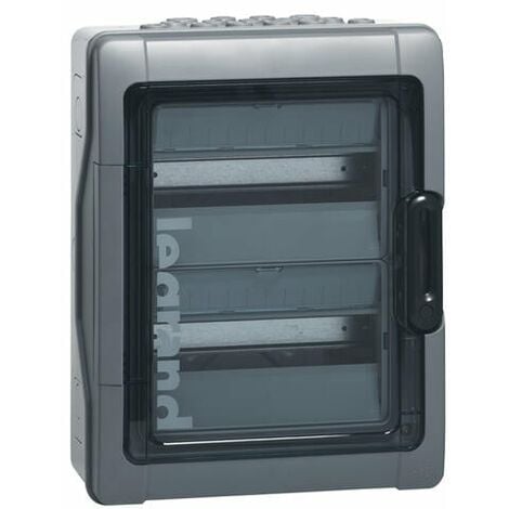 Coffret étanche Plexo³ 2x12 modules avec embouts à perforation directe prémontés IP65 IK09 - Gris - LEGRAND