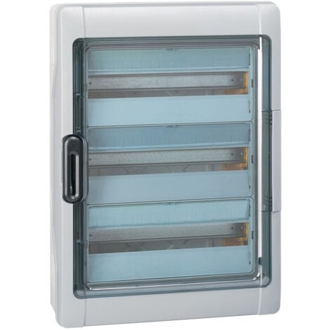 Coffret étanche Plexo³ 3x18 modules avec embouts à perforation directe prémontés IP65 IK09 - Gris - LEGRAND
