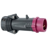 Legrand – Fiche droite mâle 16A 2 pôles IP44 mauve – Borne à vis – Plastique résistant aux chocs – 20V à 25V – 52421