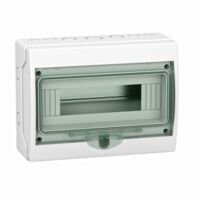Schneider Electric – Coffret électrique nu 12 modules – 1 rangée horizontale – Double isolation – Transparent – Polymère auto-extinguible