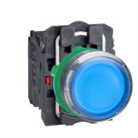 Harmony bt-pous lumineux bleu Ø22 - impulsion - 240 V - 1O+1F