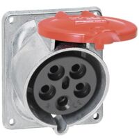 prise tableau 32 ampères 3p+n+t ip44 rouge - legrand hypra 52934