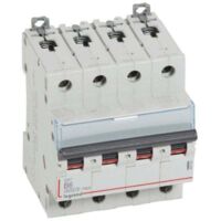 Disjoncteur DX³6000 10kA arrivée haute et départ bas à vis 4P 400V - 6A - courbe B - 4 modules - LEGRAND