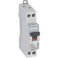 Disjoncteur DX³6000 10kA arrivée haute et départ bas à vis U+N 230V - 10A - courbe B - 1 module - LEGRAND