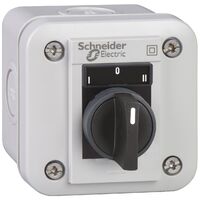 Schneider Electric – Boîte à boutons Harmony – Sélecteur 3 positions I-O-II – Protection contre courts-circuits 4A – Pour installation électrique