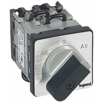 Legrand – Commutateur à cames triphasé inverseur 1 sens de marche 1 vitesse – 16A 690V – 5 contacts – IP40 – Fixation par vis sur porte