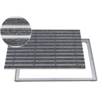 picobello Fußmatte Eingangsmatte 59x39cm Aluprofil mit Rips 10mm hoch Türmatte
