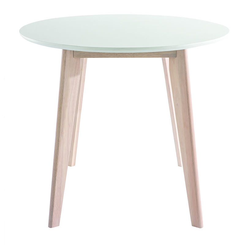 Table à manger extensible scandinave blanc et bois clair L150-200