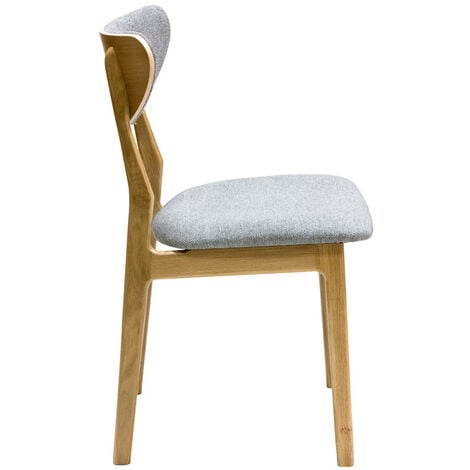 Chaises scandinaves en tissu effet velours texturé beige et bois