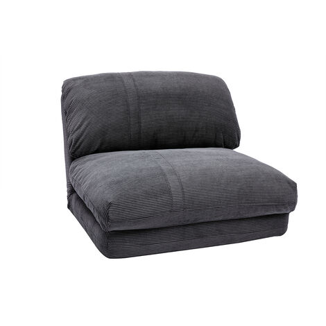 Chauffeuse 2 places en tissu anthracite - HOMY