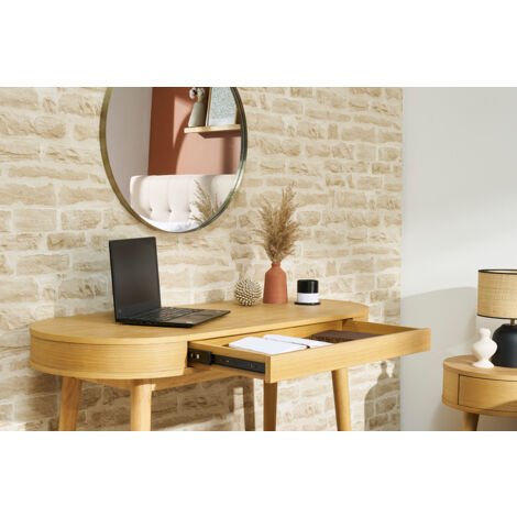 Bureau avec tiroir en bois clair L120 cm JUDITH