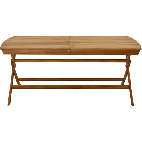 Table de jardin extensible rallonges intégrées en bois massif L180-240 cm CANOPEE (1/5)