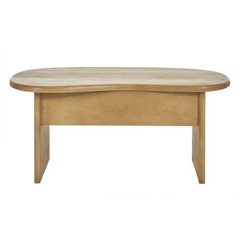 Table basse relevable design haricot avec rangement en bois manguier massif L95 cm KOKOA (1/5)