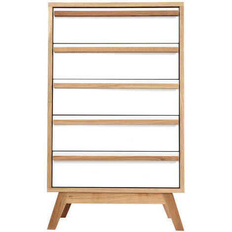 Commode chiffonnier - semainier scandinave 5 tiroirs L60 cm HELIA (1/5)