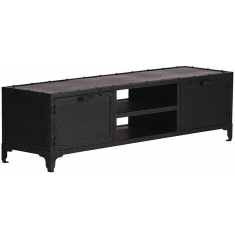 Meuble Tv Design Metal Noir 150cm Factory