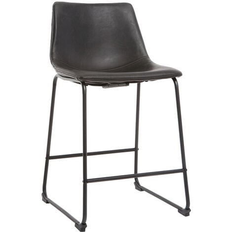 Tabourets de bar design noir H61 cm (lot de 2) NEW ROCK