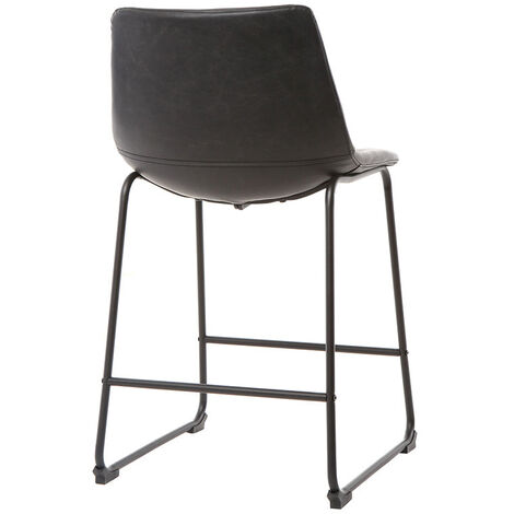 Tabourets de bar design noir H61 cm (lot de 2) NEW ROCK