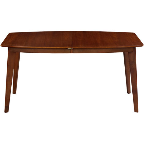 Miliboo – Table à manger extensible scandinave noyer 150-200 cm – Design rétro vintage – Pour 8 convives – Finition placage noyer et pieds en hévéa - L150-200