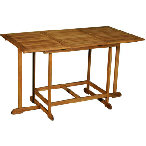 Table En Bois Avec Rabats + 4 Chaises - Lot De 5 Meubles - Très Bon état