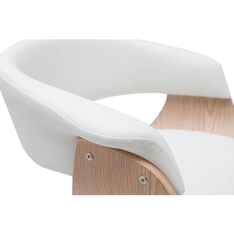 Chaise scandinave blanc et bois clair OKTAV