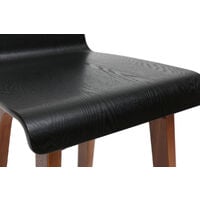 Chaise de bar scandinave bois 65 cm BALTIK - Noir