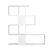 Bibliothèque ouverte séparateur design blanc laqué brillant L139 cm COMO